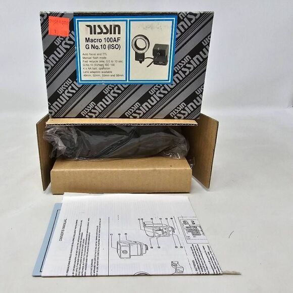 NISSIN MACRO 100AF RING FLASH THYRISTOR TTL MANUAL FLASH MODE FAST RECYCLE TIME - Picture 1 of 4